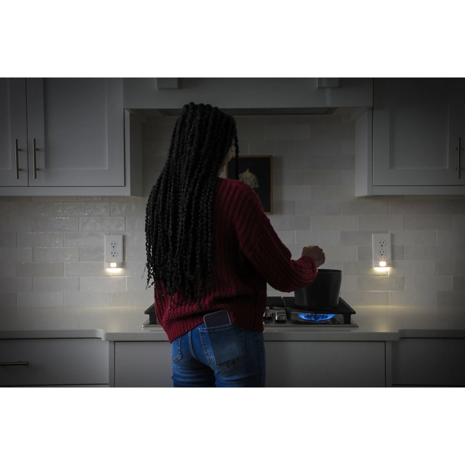 Stormlight - Socket Cover with Built in Battery Backup Night Light.
